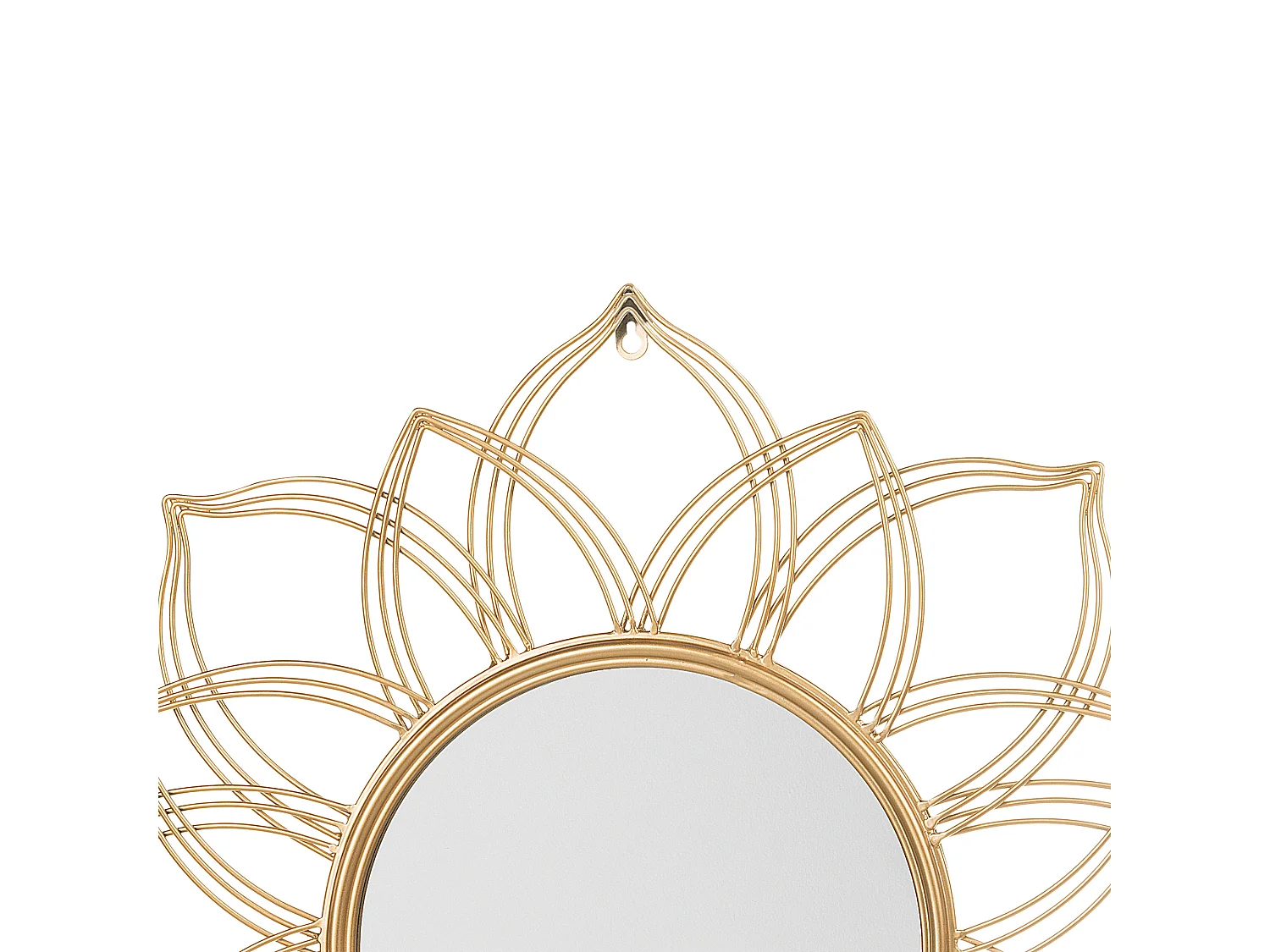 Miroir MILLY 67 cm 67 cm Métal Doré