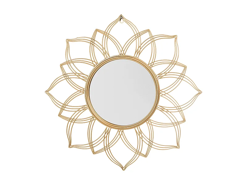 Miroir MILLY 67 cm 67 cm Métal Doré