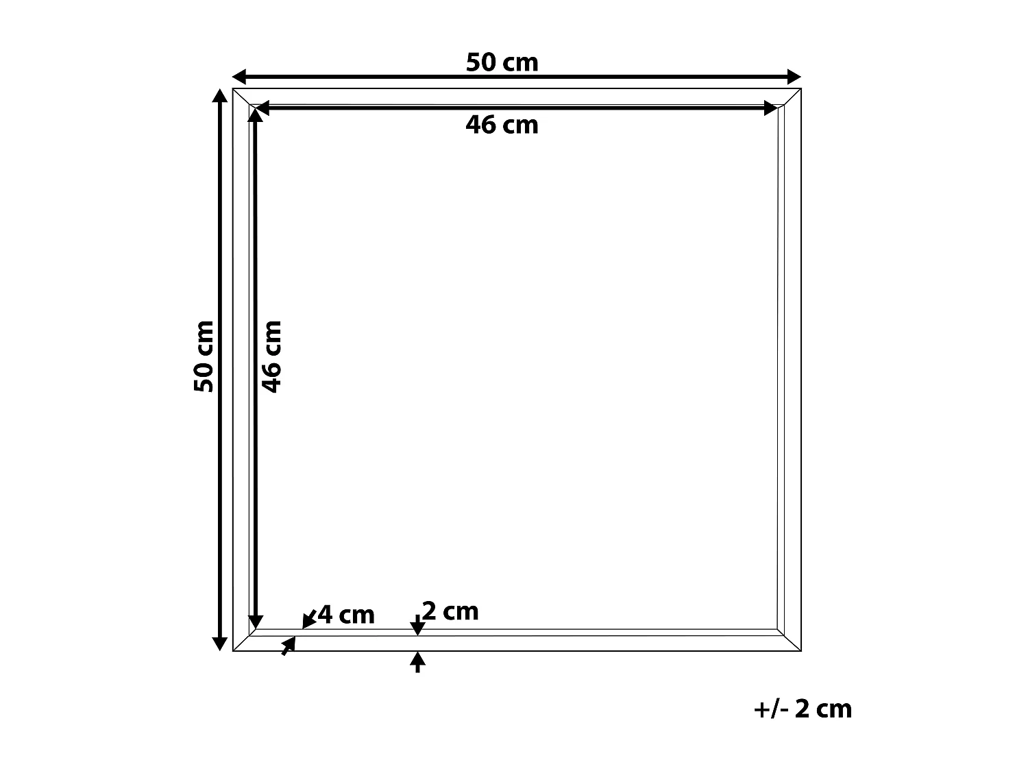 Espejo BRIGNOLES 50 cm 50 cm Blanco