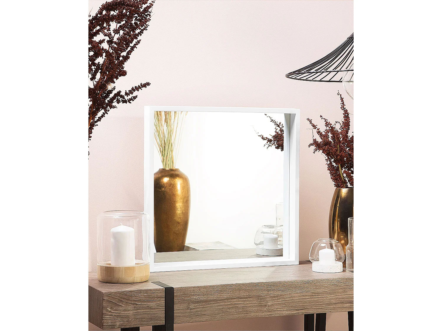 Miroir BRIGNOLES 50 cm 50 cm Blanc