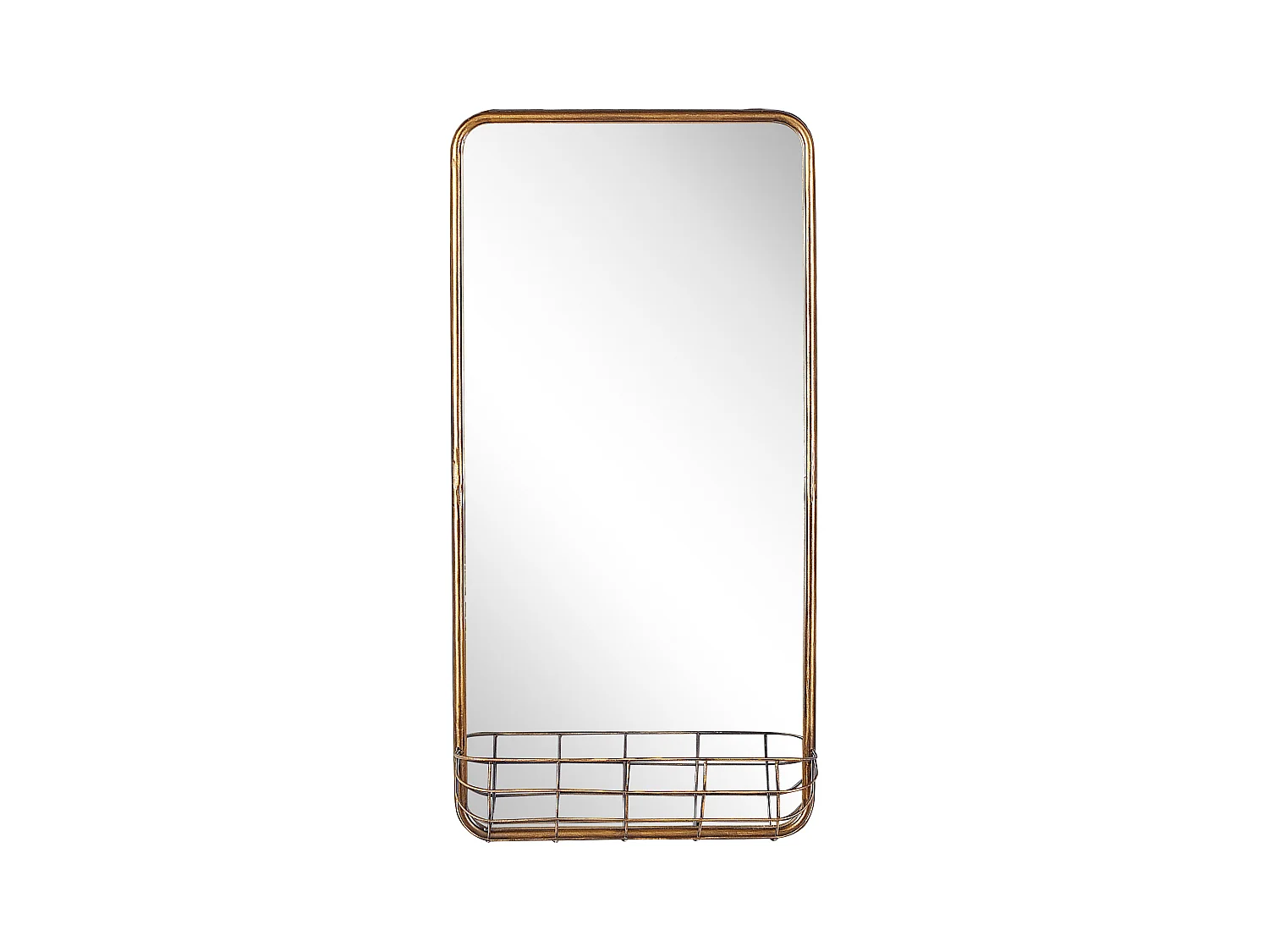 Miroir MACON 40 cm 80 cm Métal Doré