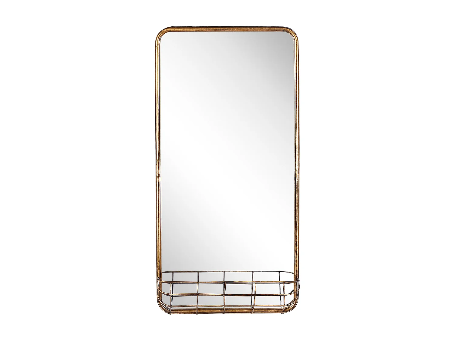 Miroir MACON 40 cm 80 cm Métal Doré