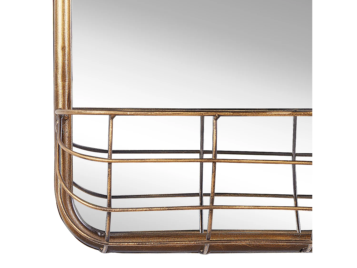 Miroir MACON 40 cm 80 cm Métal Doré