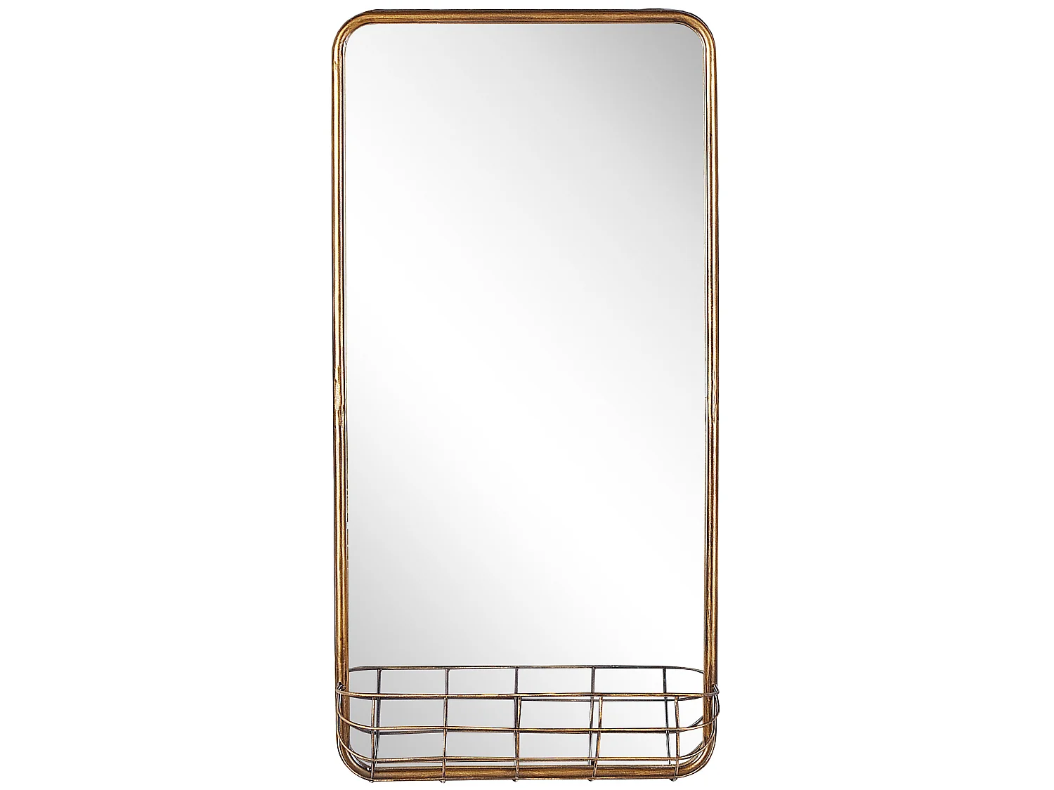 Miroir MACON 40 cm 80 cm Métal Doré
