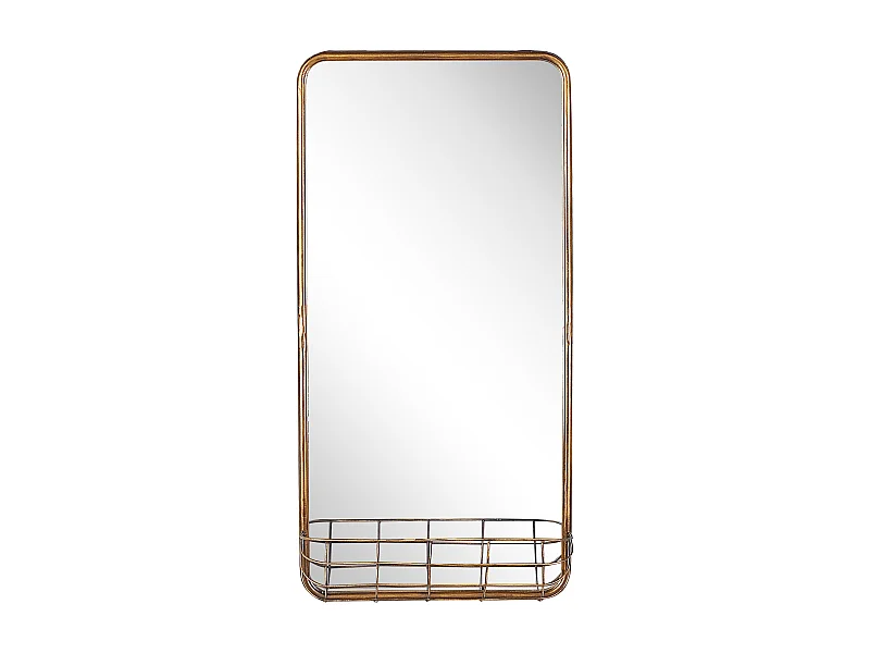 Miroir MACON 40 cm 80 cm Métal Doré