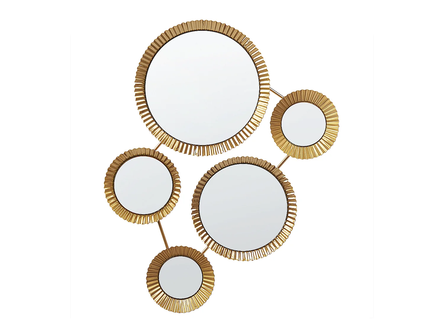 Stilvoller Spiegel gold Metall abstrakte Form 65x39 cm Watterlos