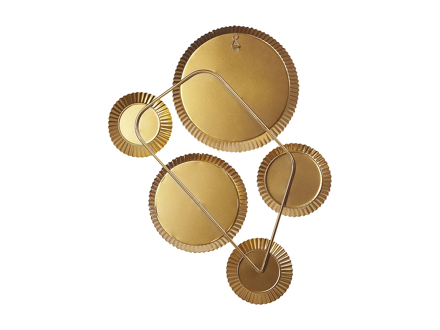 Stilvoller Spiegel gold Metall abstrakte Form 65x39 cm Watterlos