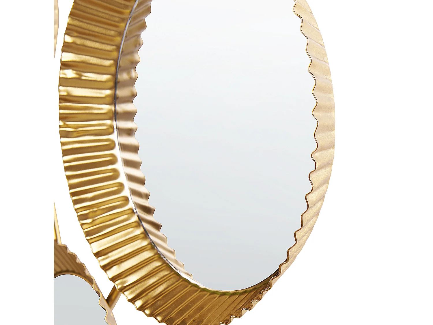 Stilvoller Spiegel gold Metall abstrakte Form 65x39 cm Watterlos