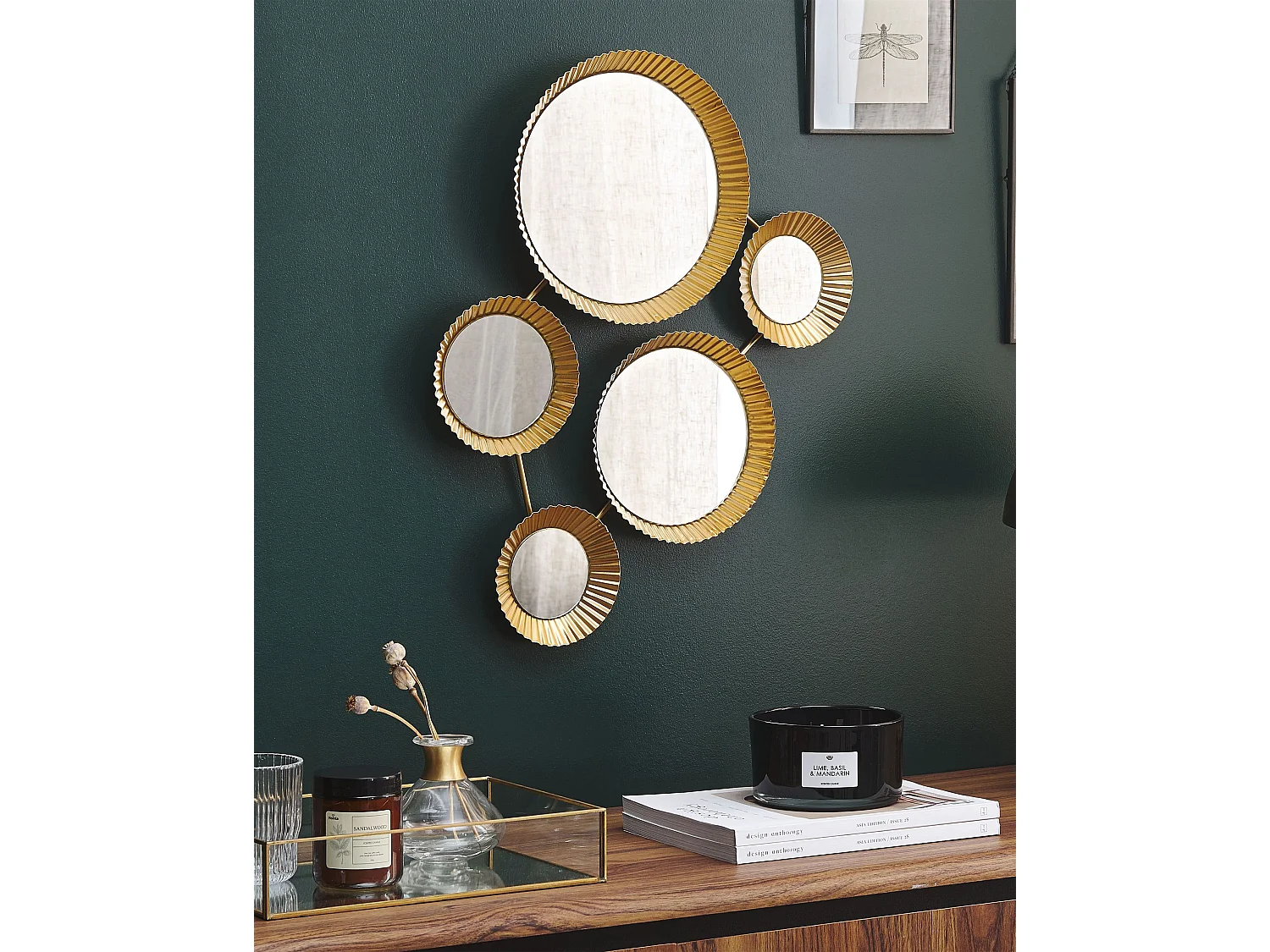 Wandspiegel WATTRELOS 36 cm 55 cm Metaal Goud