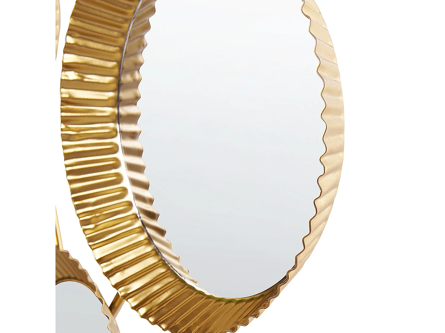 Stilvoller Spiegel gold Metall abstrakte Form 65x39 cm Watterlos