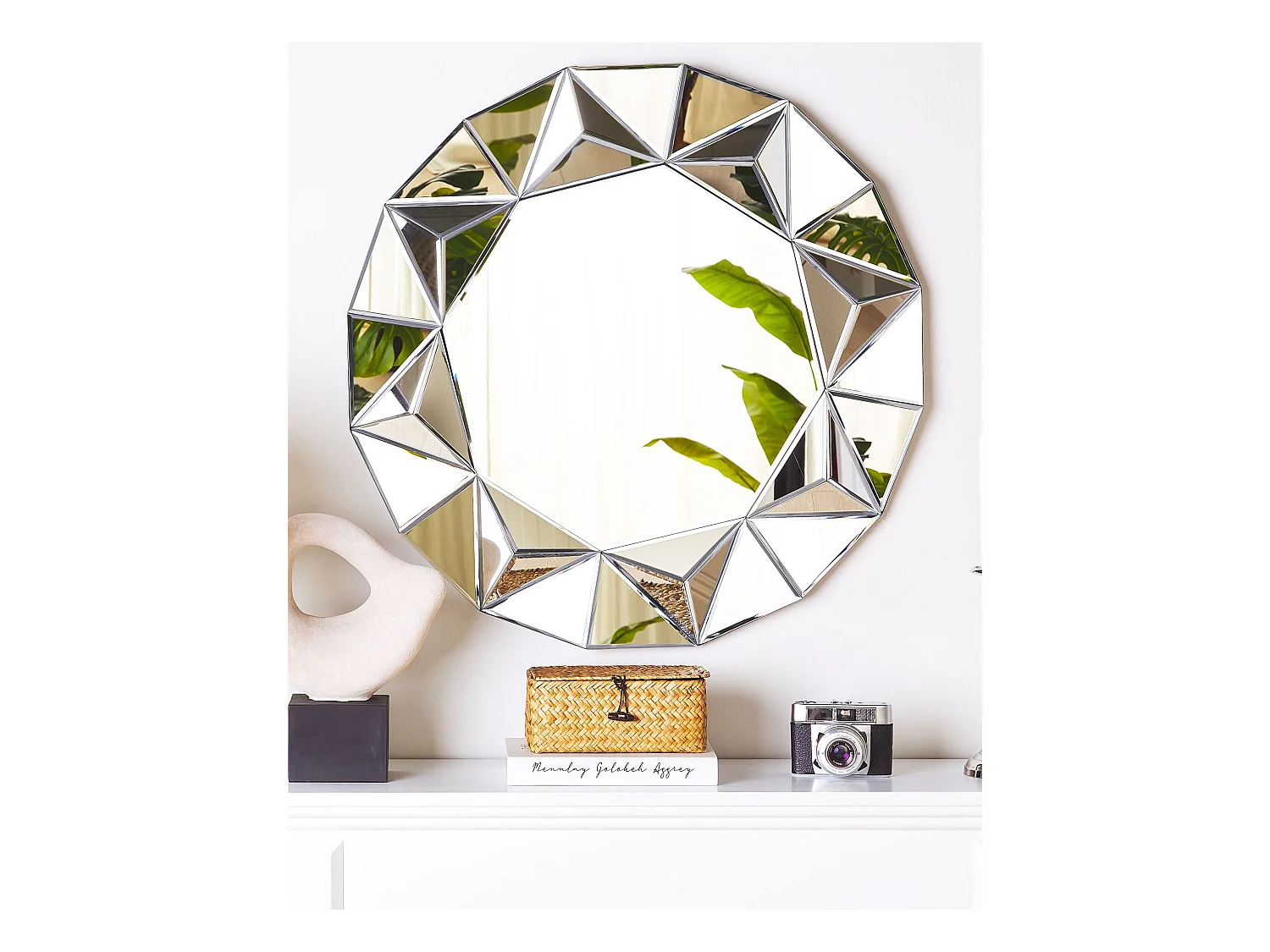 Wandspiegel HABAY 70 cm 70 cm Zilver