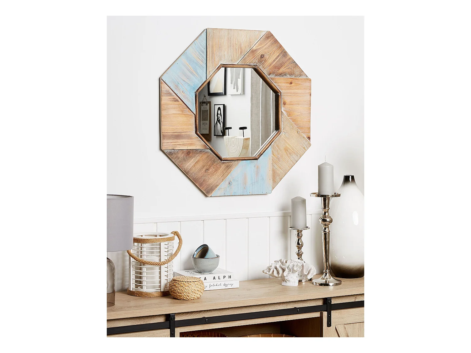 Wandspiegel MIRIO 77 cm 77 cm Hout Bruin