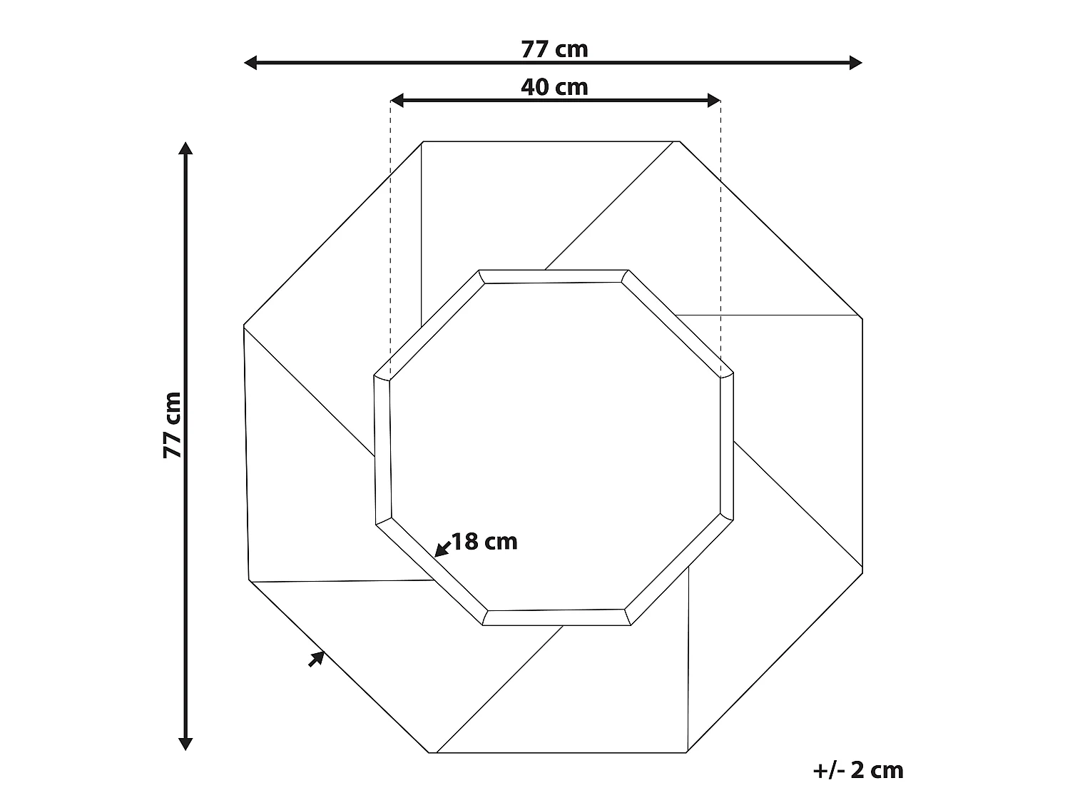 Espelho MIRIO 77 cm 77 cm Madeira Castanho