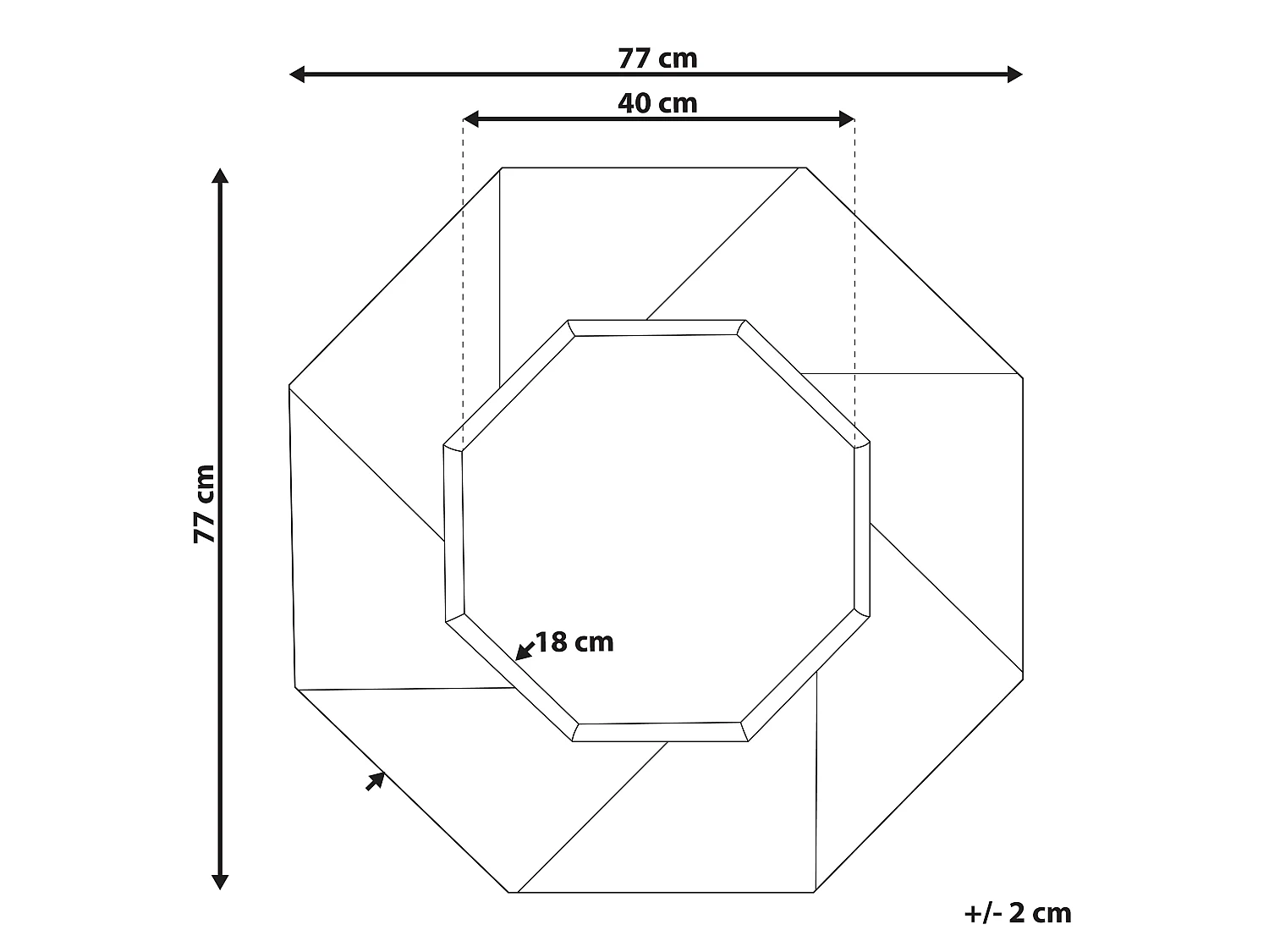 Specchio MIRIO 77 cm 77 cm Legno Marrone