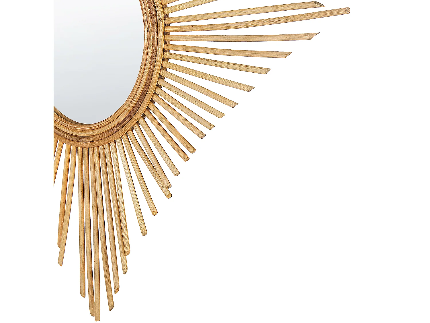 Wall Mirror MAJENE 60 cm 60 cm Rattan Natural