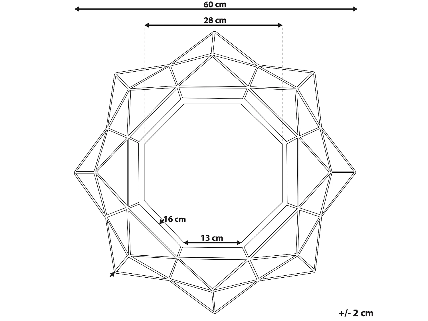 Wandspiegel HILLION 60 cm 60 cm Metaal Goud