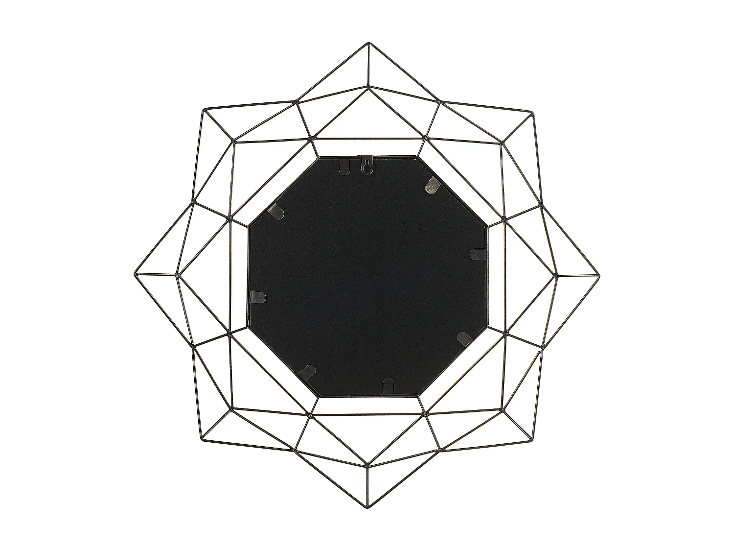 Wandspiegel HILLION 60 cm 60 cm Metall Gold