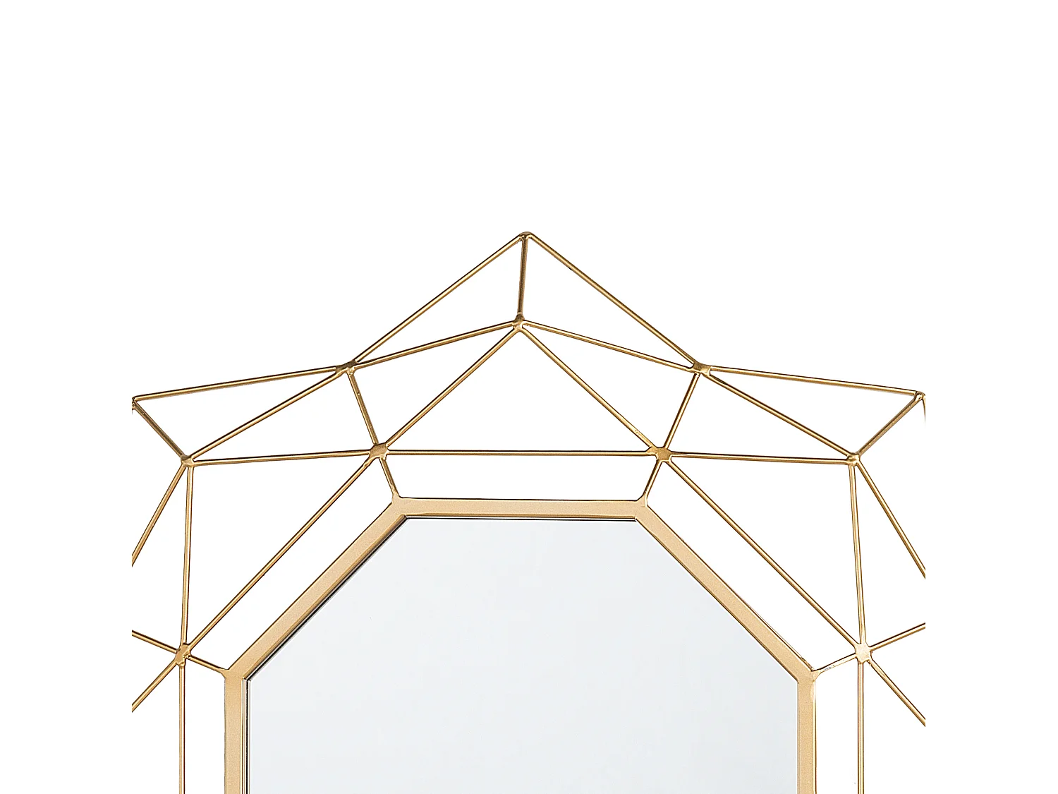 Wandspiegel HILLION 60 cm 60 cm Metall Gold