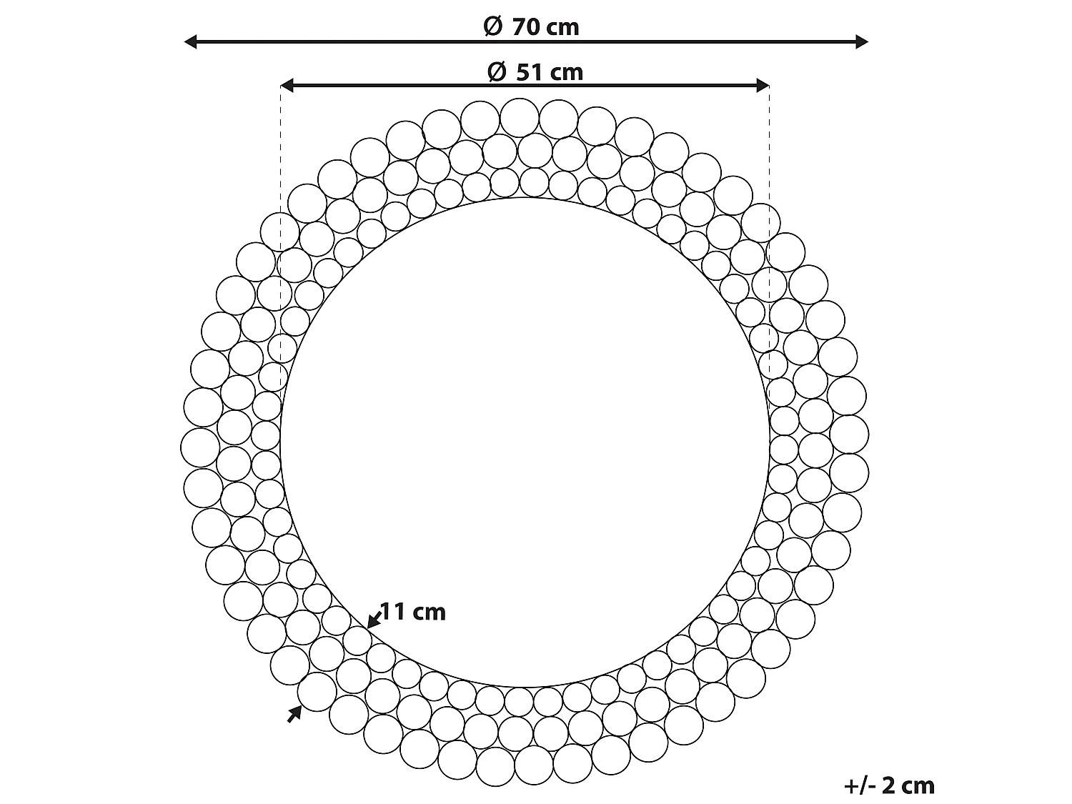 Miroir STENAY Argenté