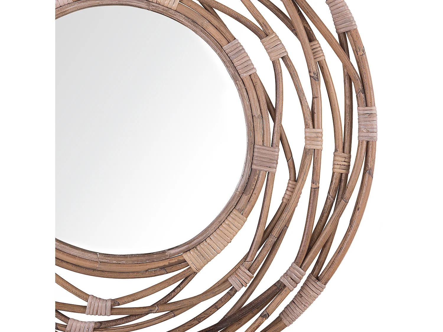 Espelho BURGIS 75 cm 75 cm Rattan Cor de areia