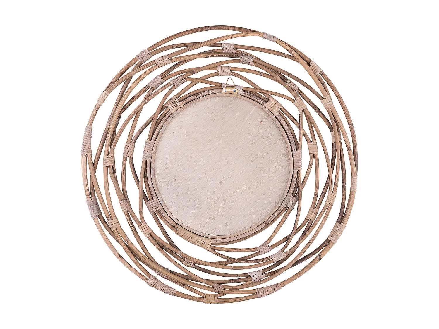 Espelho BURGIS 75 cm 75 cm Rattan Cor de areia