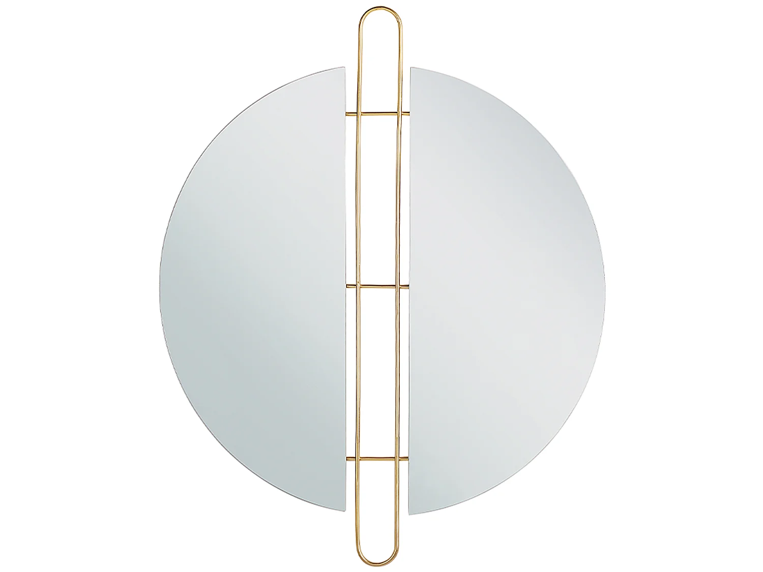 Miroir mural en métal ø 52 cm doré ATTIN