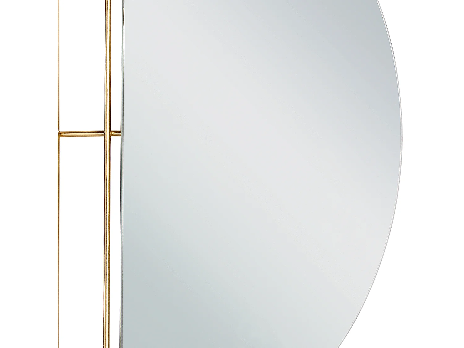 Miroir mural en métal ø 52 cm doré ATTIN
