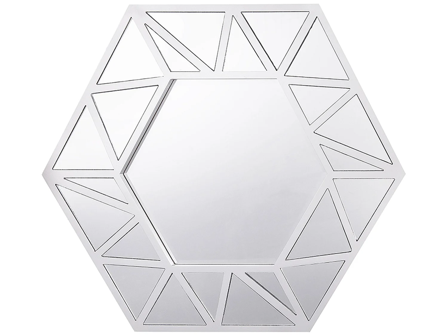 Wandspiegel sechseckig silber 80 x 70 cm ISIGNY