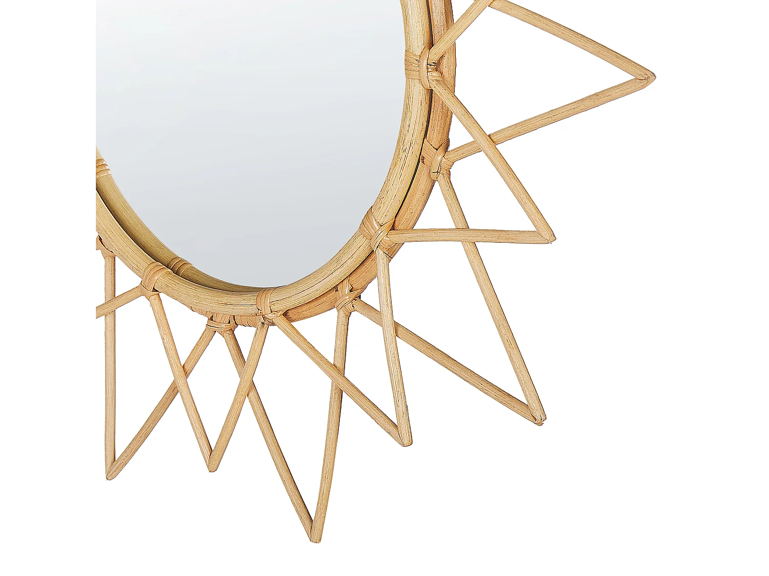 Miroir AROEK 61 cm 61 cm Rotin Naturel