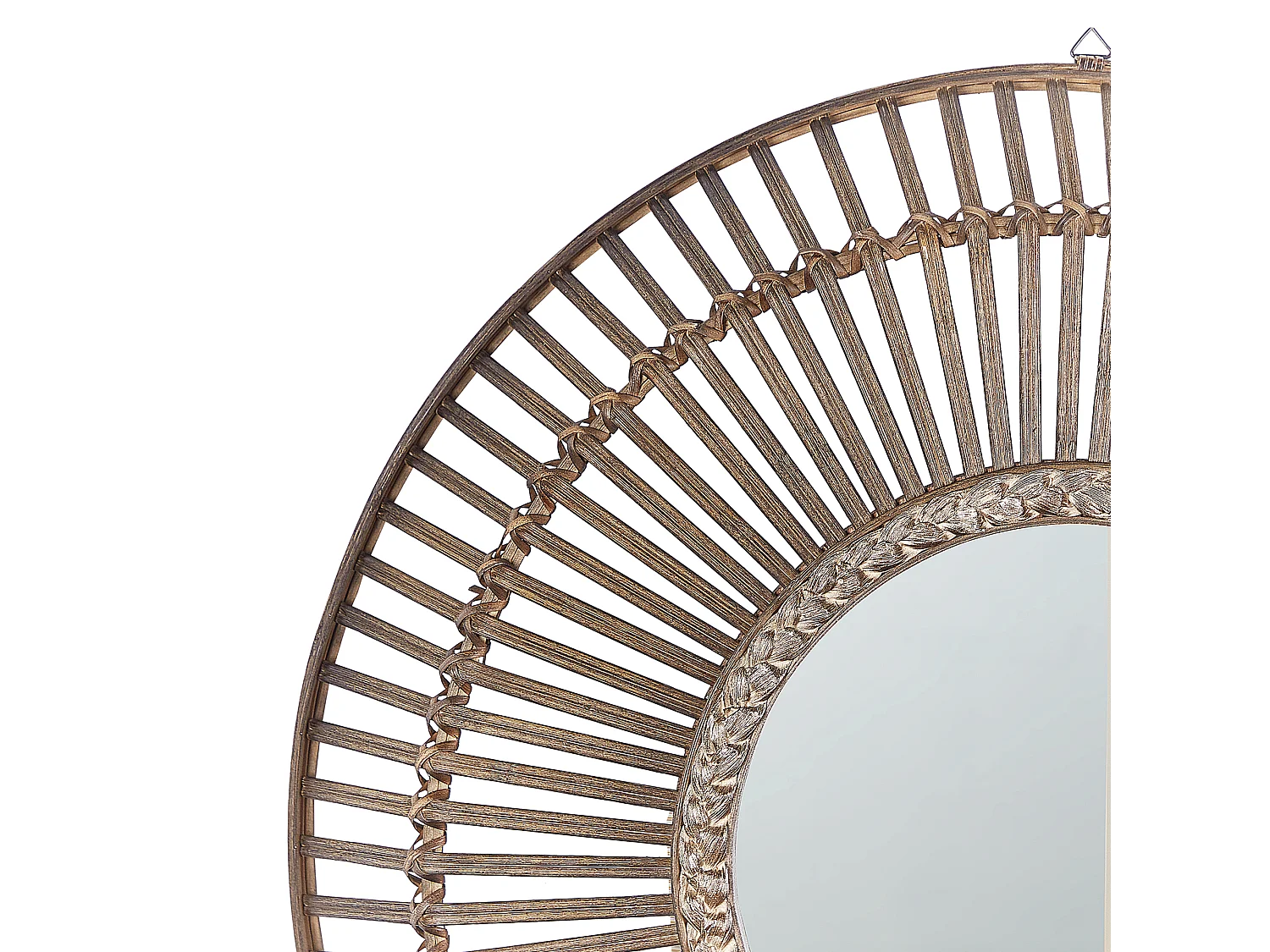 Miroir BLASITO 66 cm 66 cm Bambou Marron