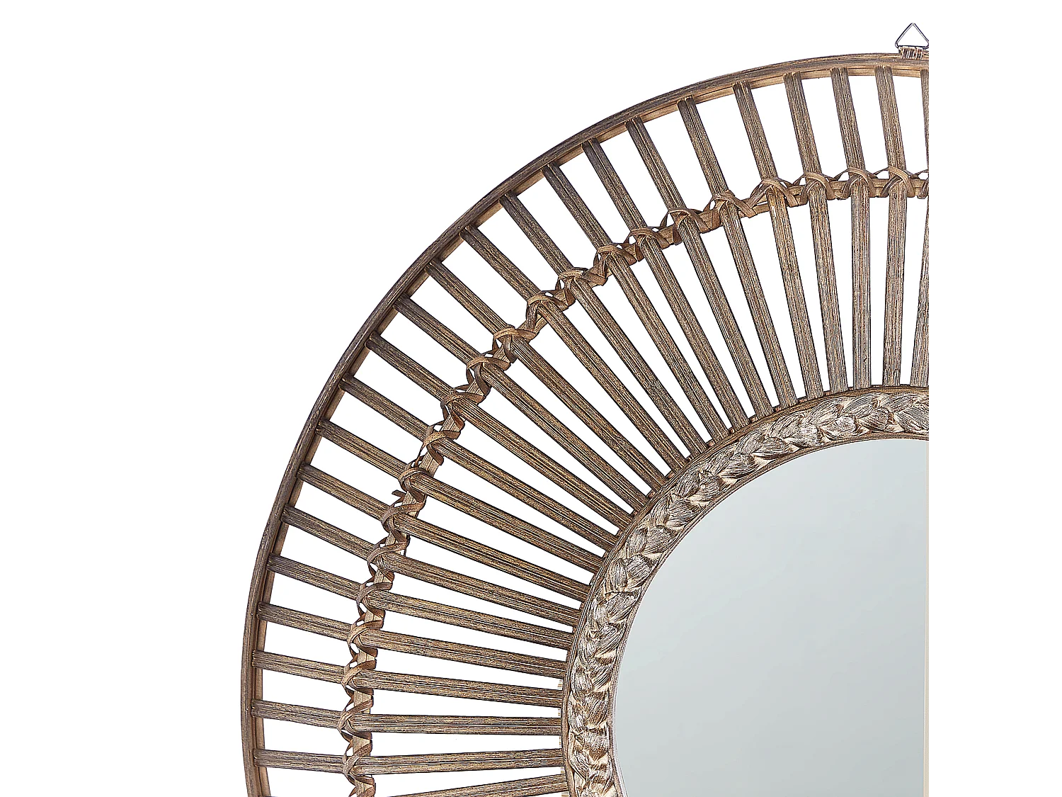 Miroir BLASITO 66 cm 66 cm Bambou Marron