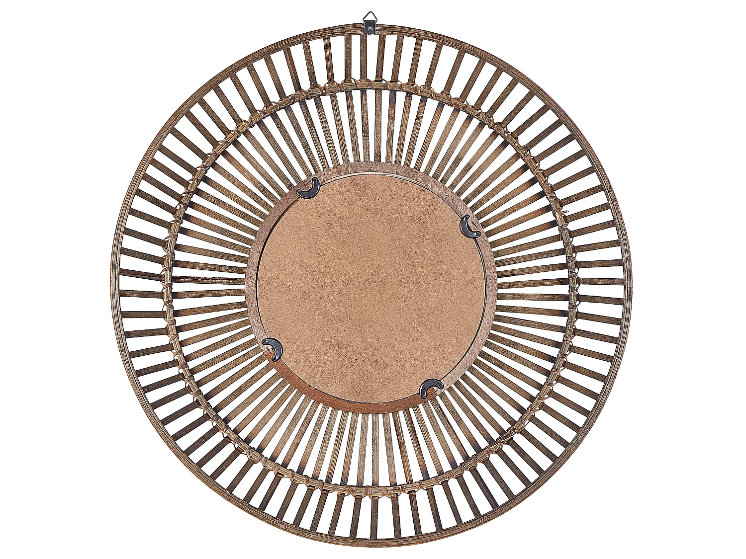 Wandspiegel BLASITO 66 cm 66 cm Bamboehout Bruin
