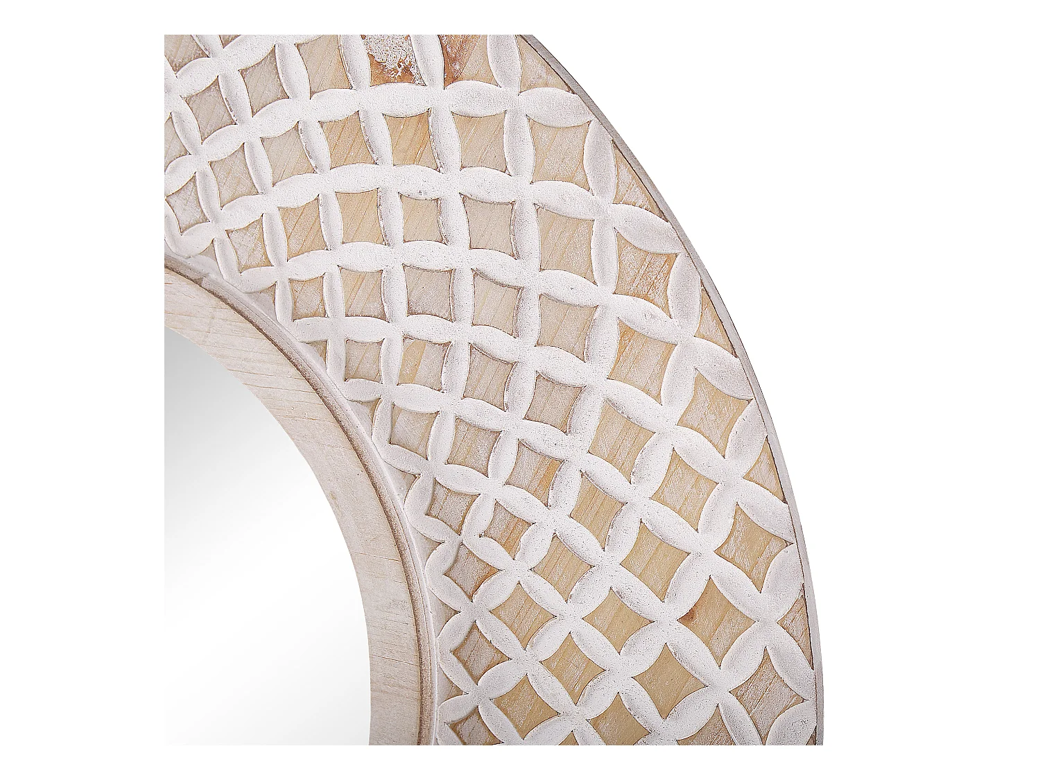 Wandspiegel POMARO 60 cm 60 cm Hout Lichtbruin