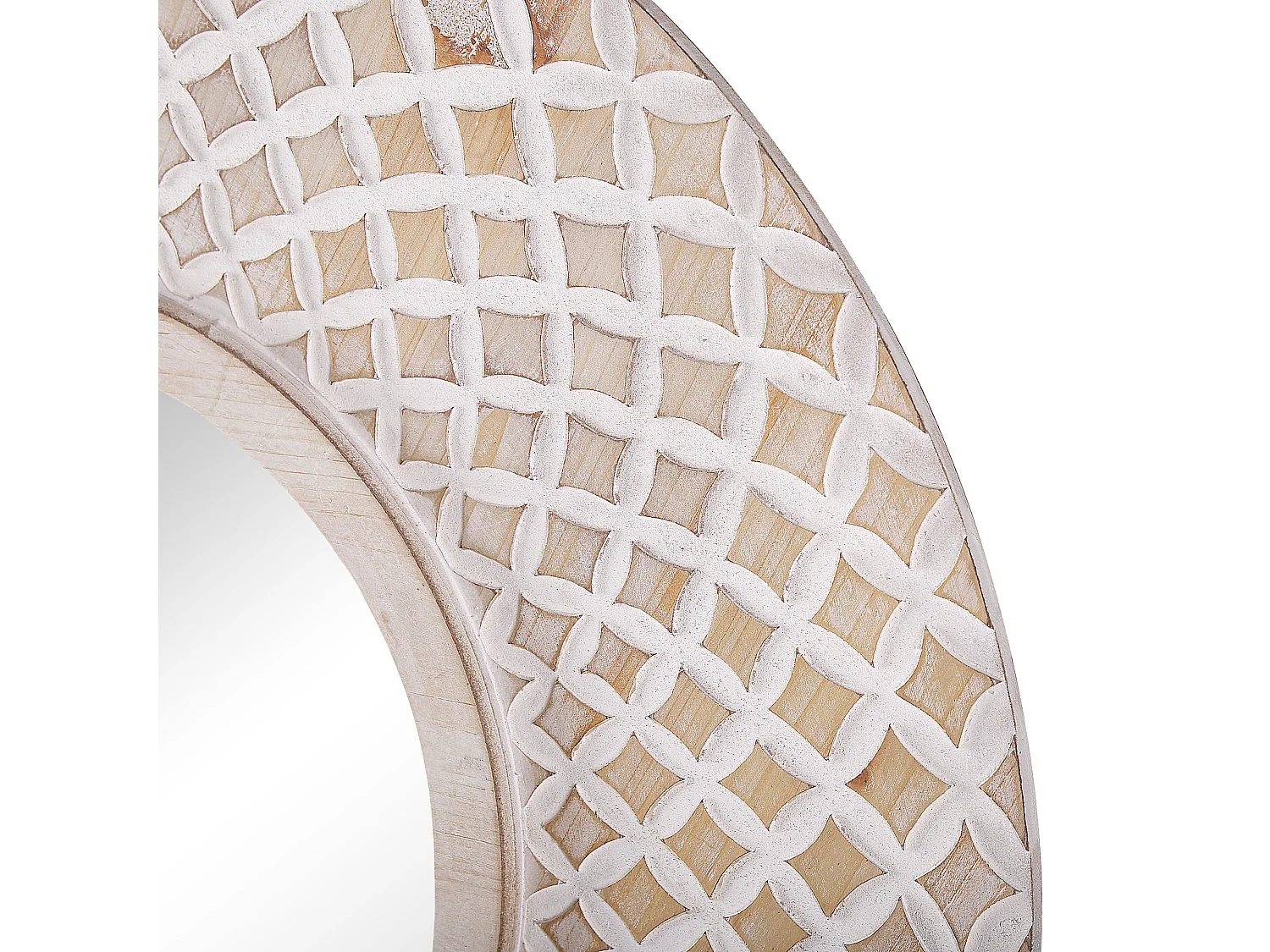 Lustro ścienne POMARO 60 cm 60 cm Drewno Jasnobrązowy