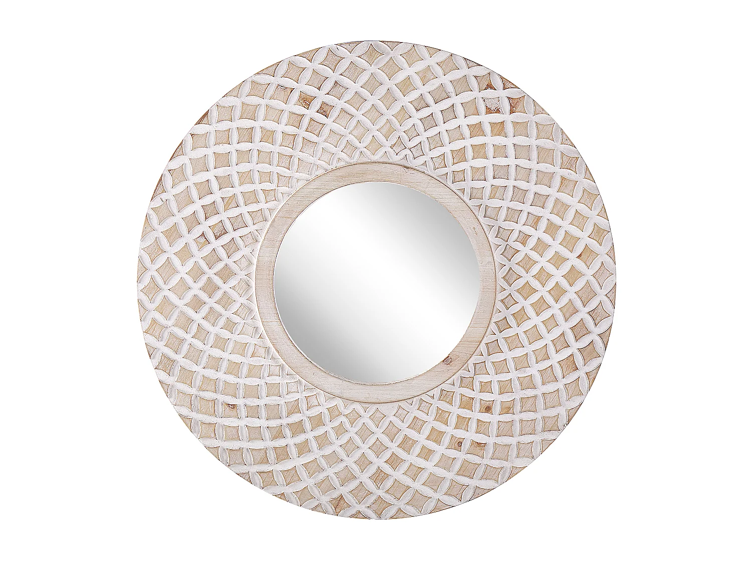 Miroir POMARO 60 cm 60 cm Bois Marron clair