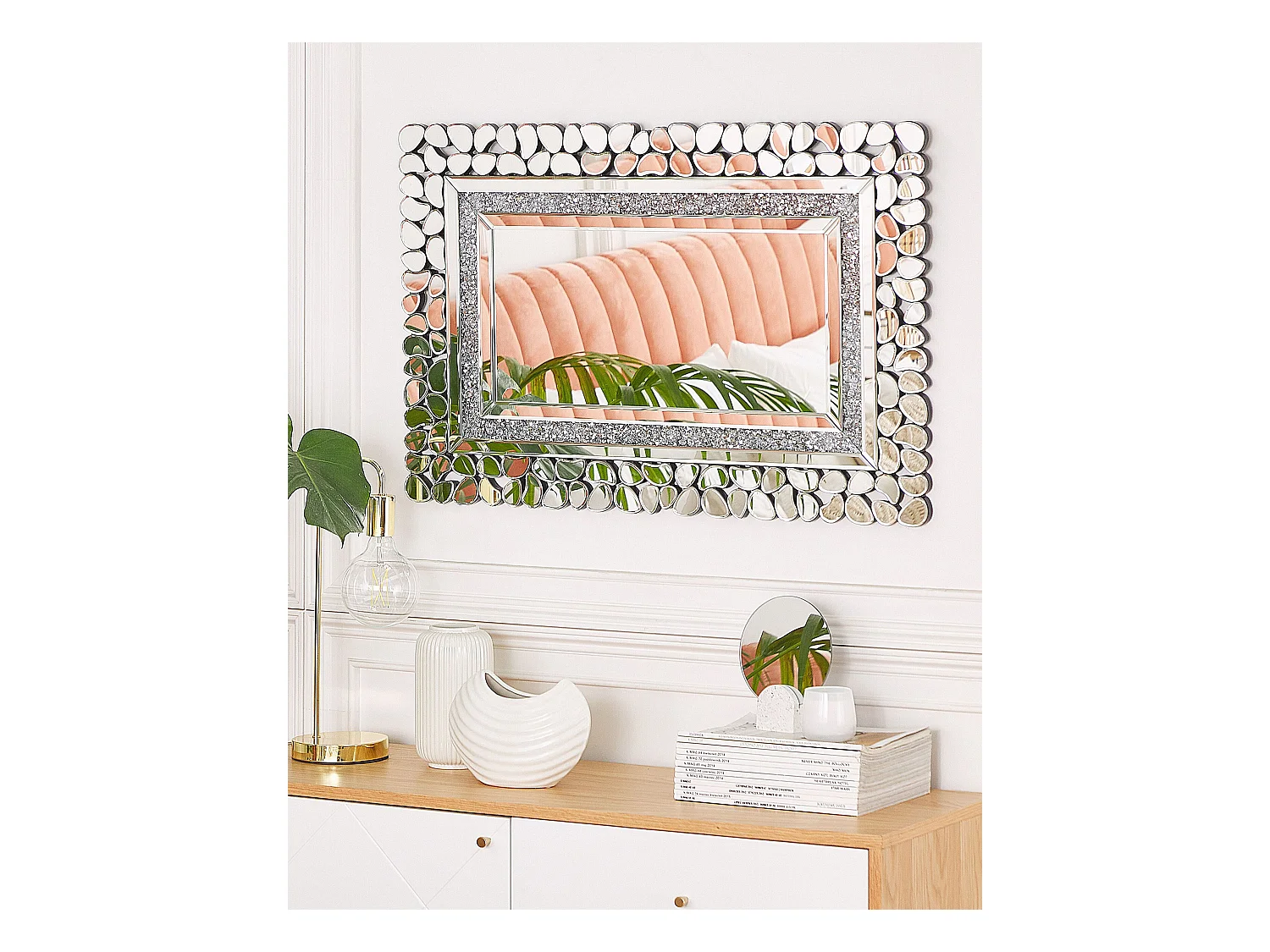 Miroir PABU 60 cm 90 cm Argenté