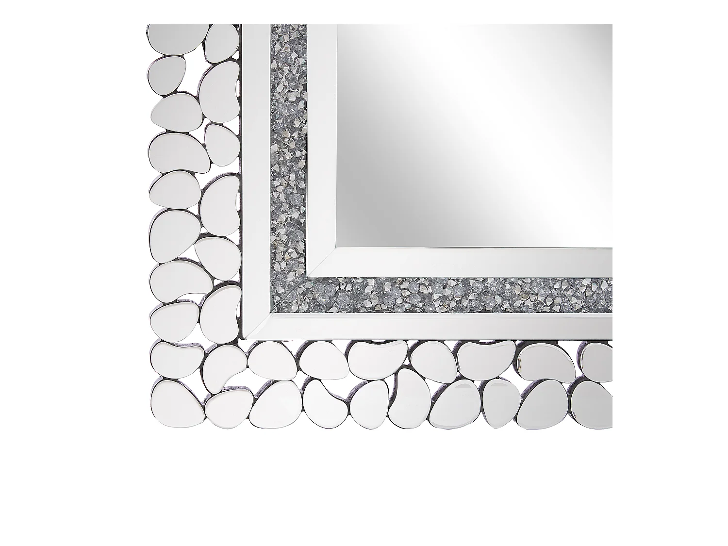 Miroir PABU 60 cm 90 cm Argenté