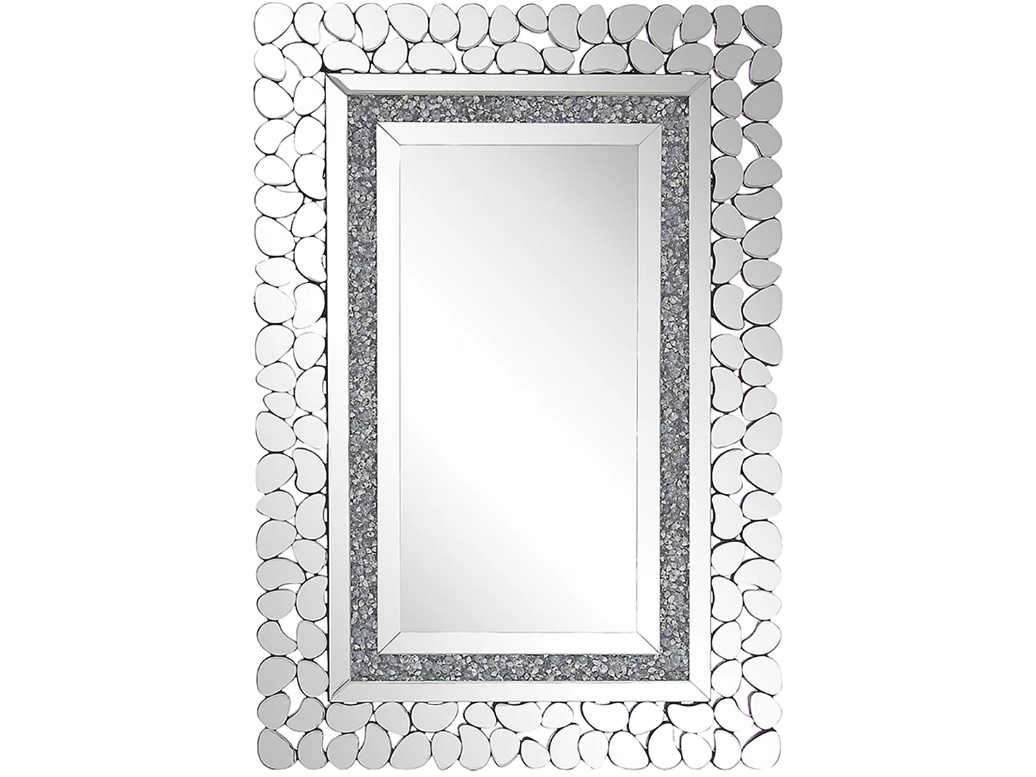 Specchio PABU 60 cm 90 cm Argento