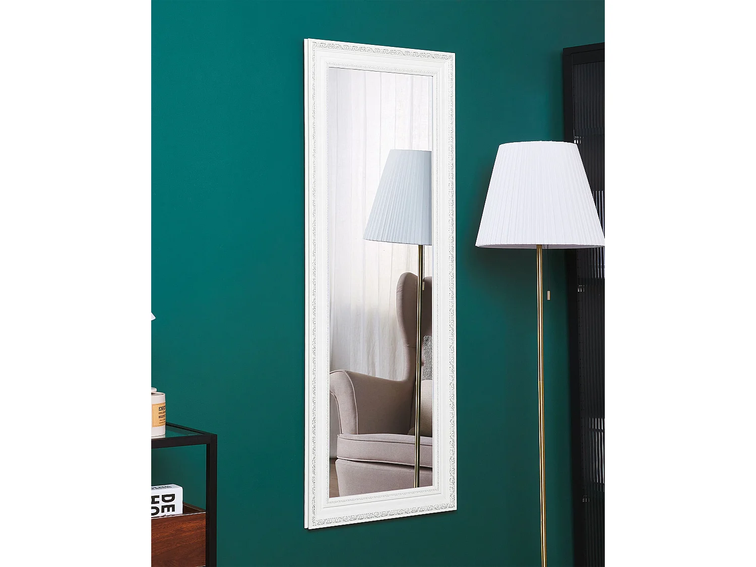 Lustro ścienne VERTOU 50 cm 130 cm Biały