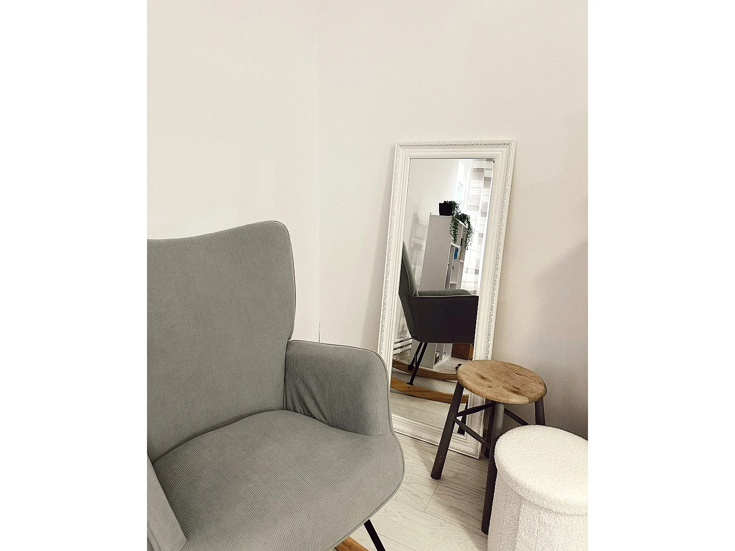 Wandspiegel VERTOU 50 cm 130 cm Wit