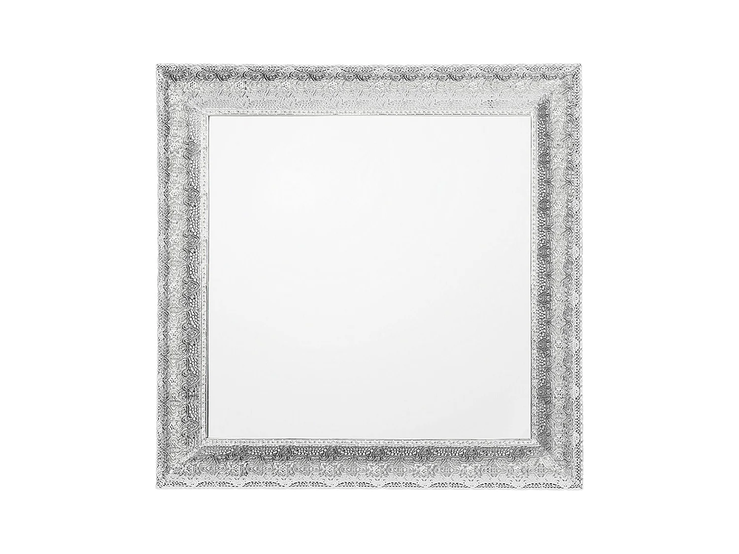 Vintage Wandspiegel silber 65 x 65 cm Cavan