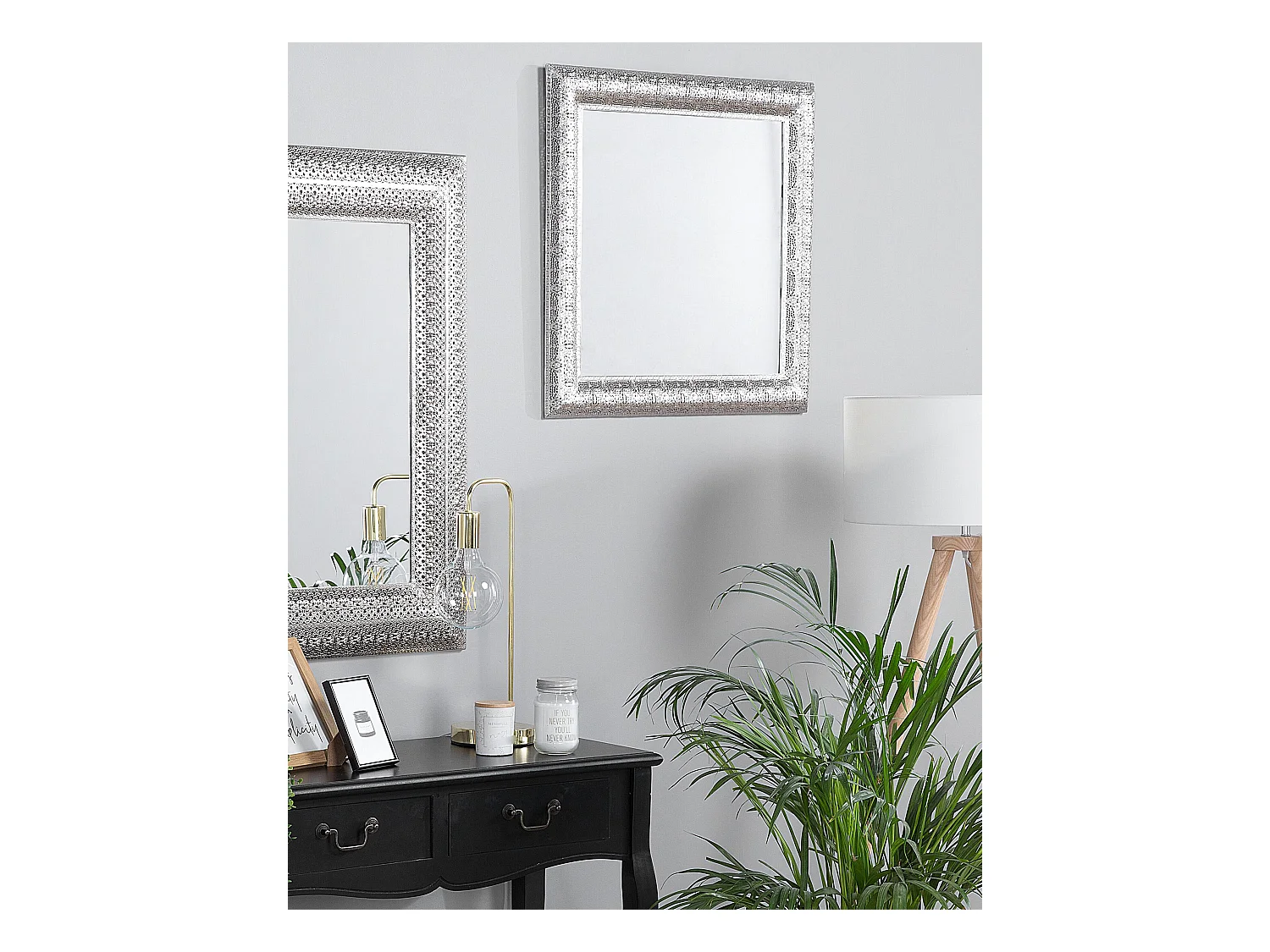 Wandspiegel CAVAN 65 cm 65 cm Metaal Zilver