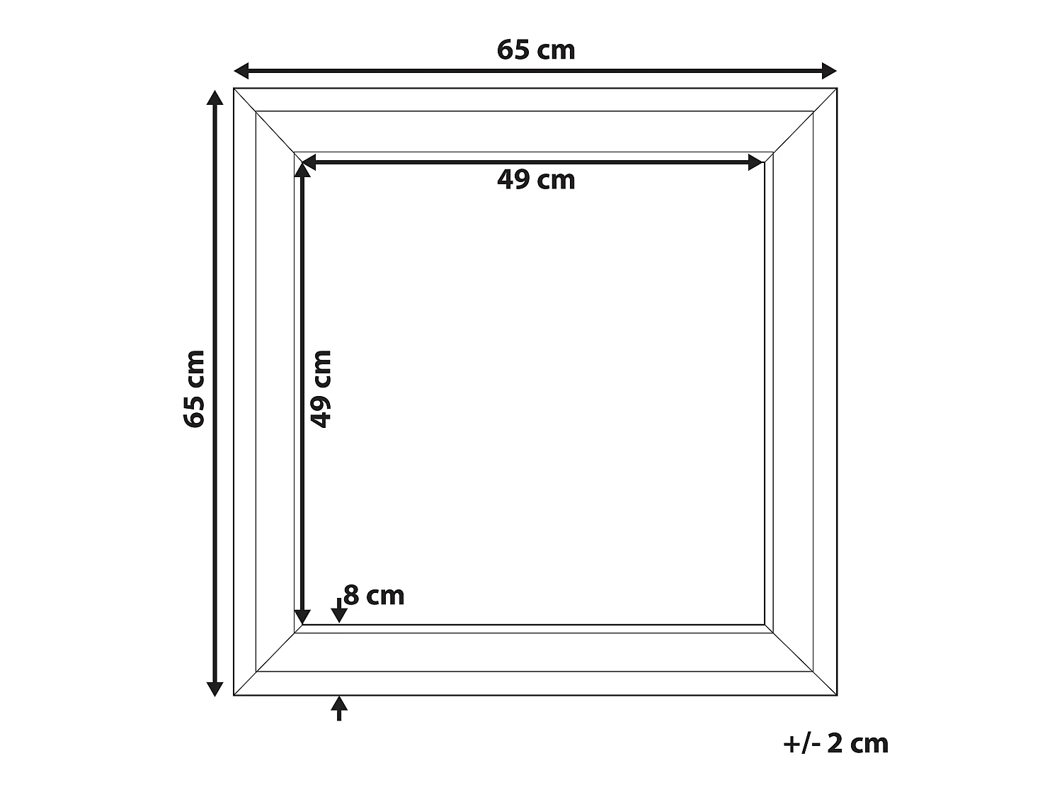 Wandspiegel CAVAN 65 cm 65 cm Metaal Zilver