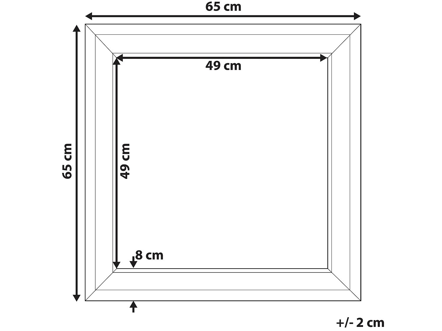 Miroir CAVAN 65 cm 65 cm Métal Argenté