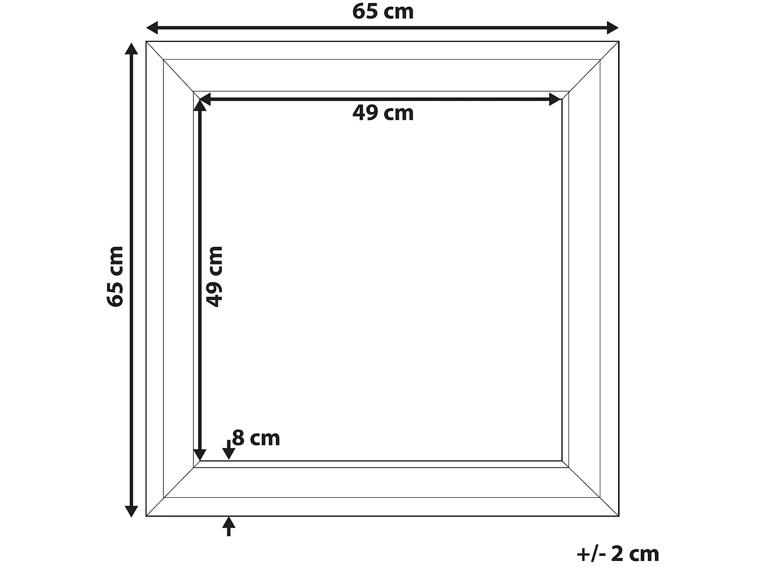 Espelho CAVAN 65 cm 65 cm Metal Prateado