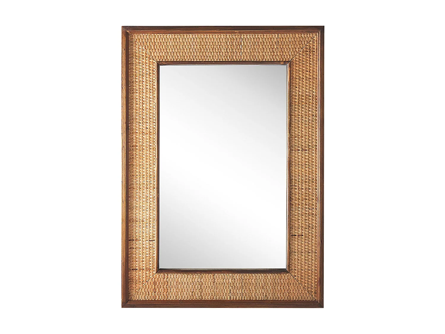 Miroir IGUALA 54 cm 74 cm Bambou Frêne naturel