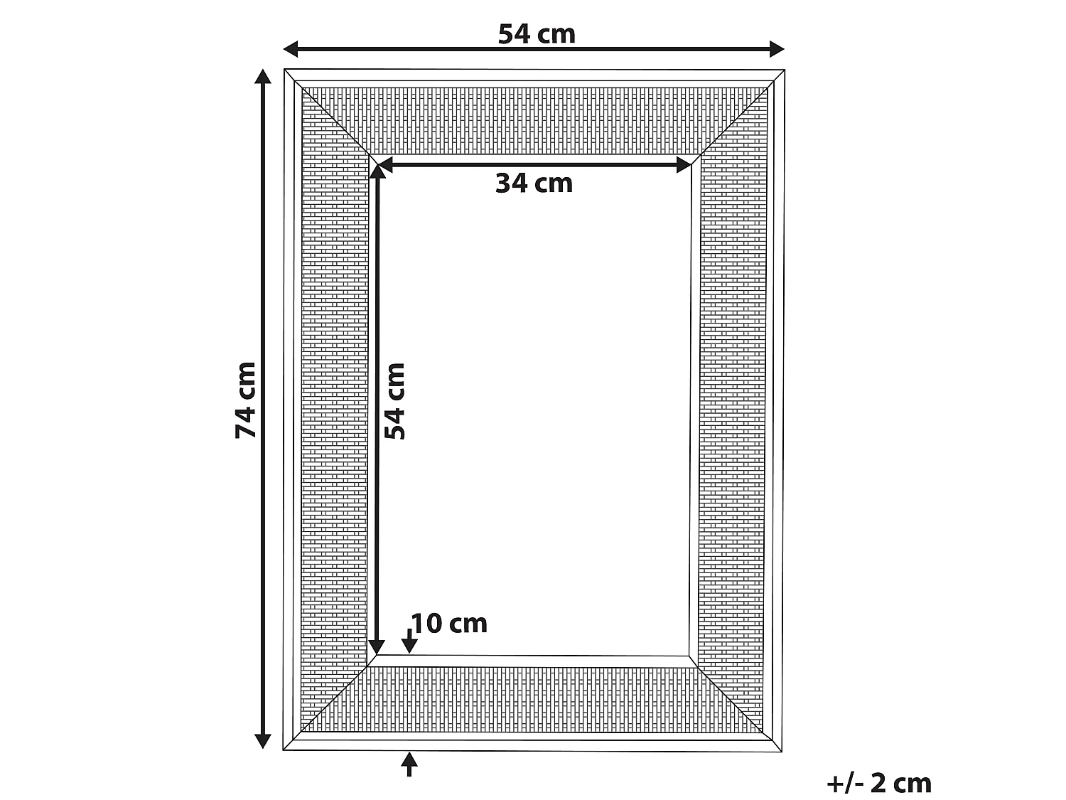 Miroir IGUALA 54 cm 74 cm Bambou Frêne naturel