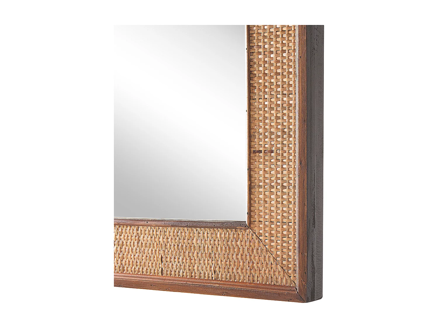 Miroir IGUALA 54 cm 74 cm Bambou Frêne naturel