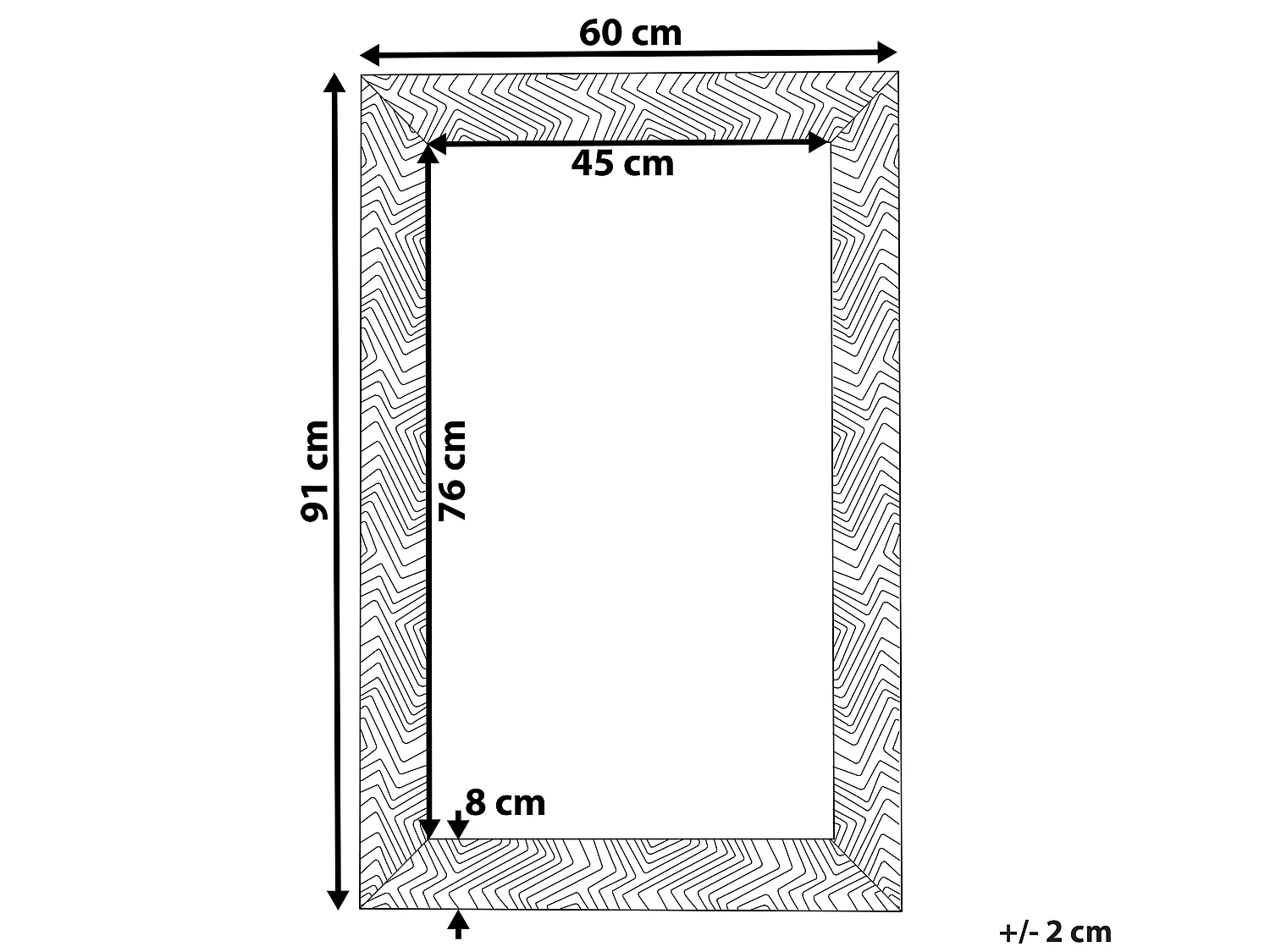 Miroir NEVEZ 60 cm 91 cm Gris