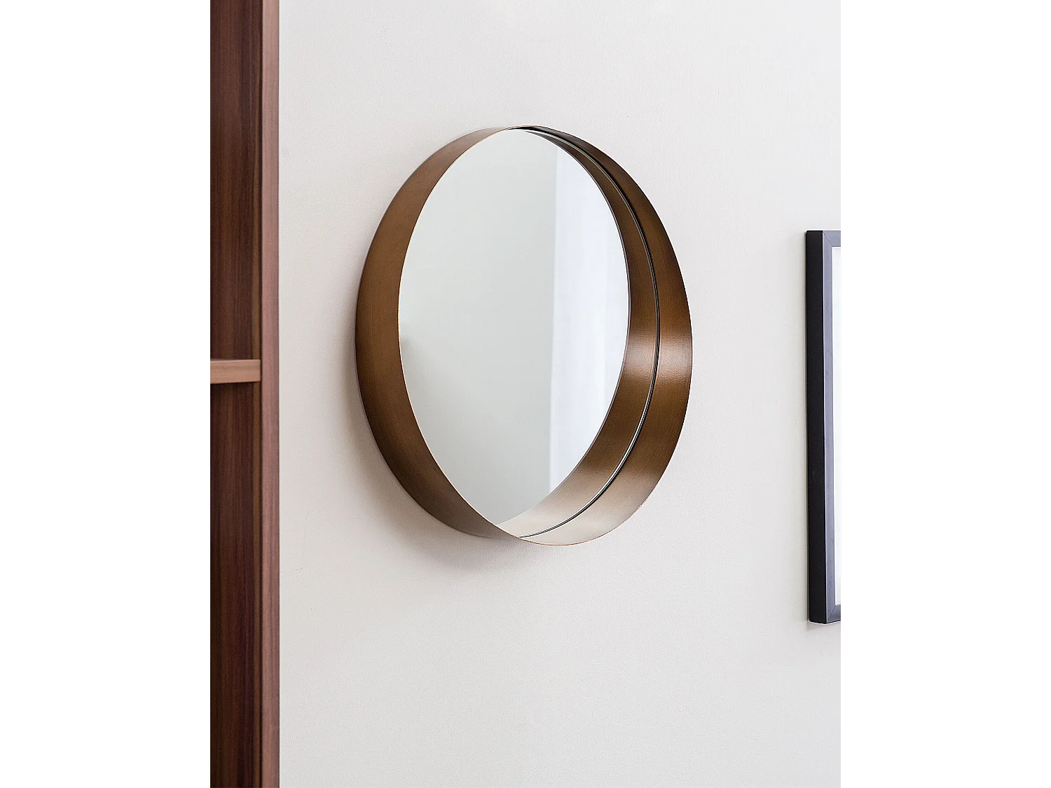 Miroir PINEY 40 cm 40 cm Métal Cuivré